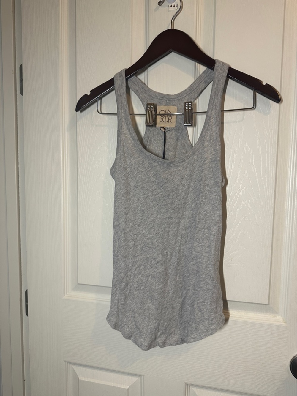 Chaser Light Gray Racerback Tank Top